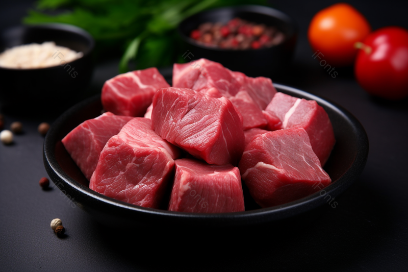新鲜的手切牛肉块肉块摄影图,高清,摄影图,摄影图片,图片大全,摄影图免费下载